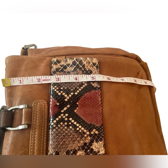 BE & D crossbody/satchel with python skin accents series #44982 Rare!! - Picture 10 of 16